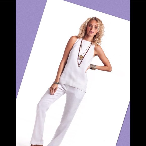 Valerie Stevens Pants - 🔴GARAGE SALE🔴100% Linen Lined white pants❣️